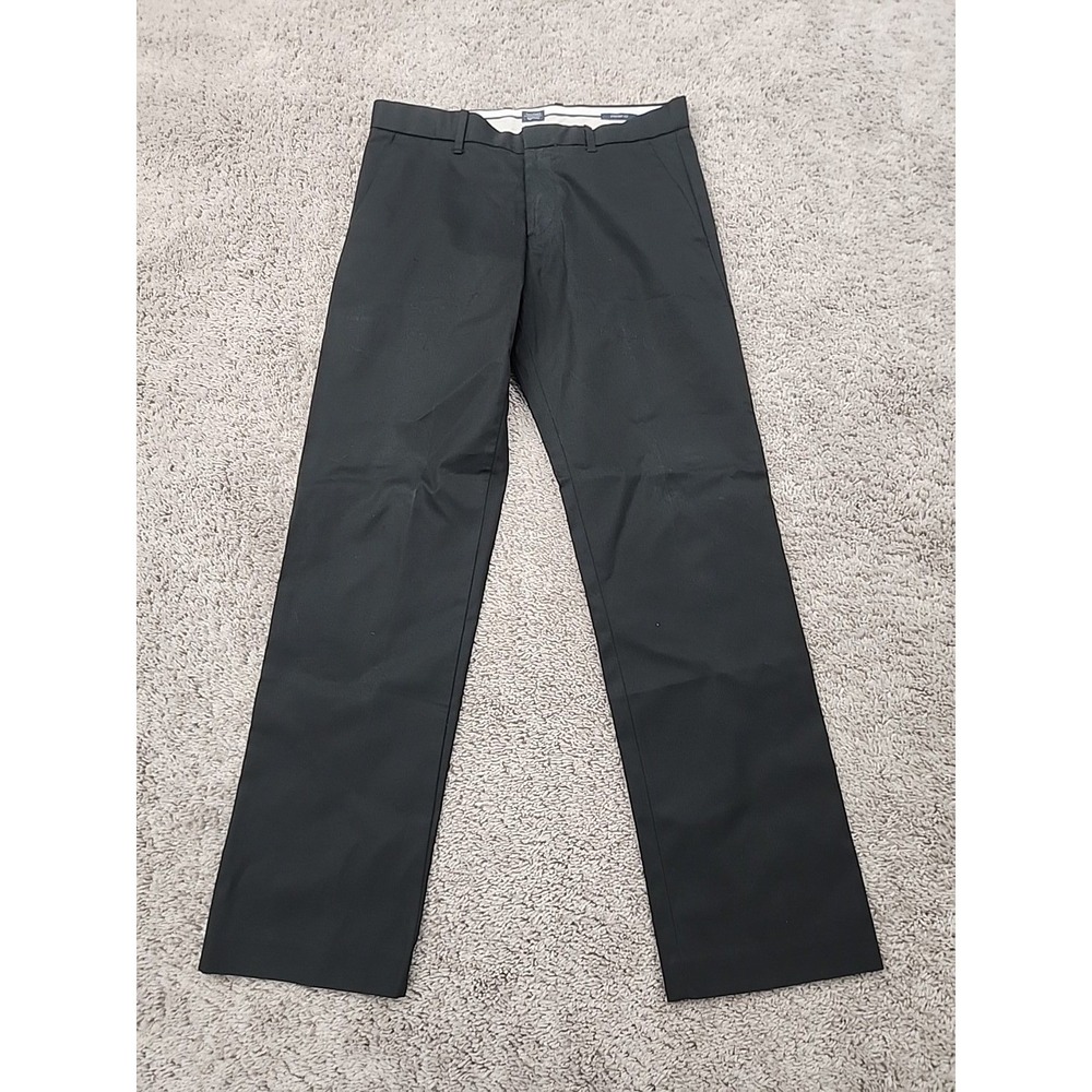 Gap Tailored Straight Fit Khakis Mens 32x32 Black 100% Cotton Chino Pants